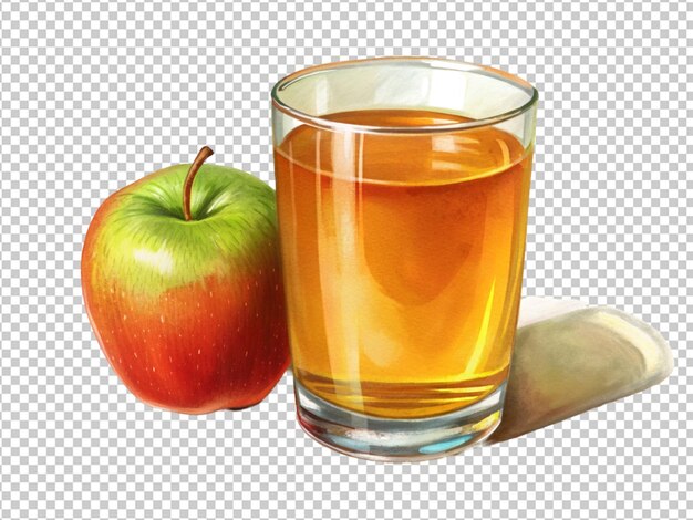 PSD un vaso de jugo de manzana fresco