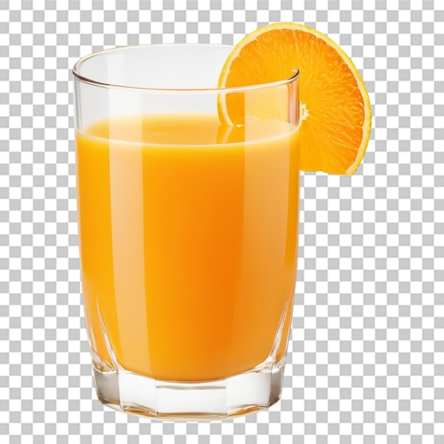 PSD un vaso de jugo de naranja de fondo transparente