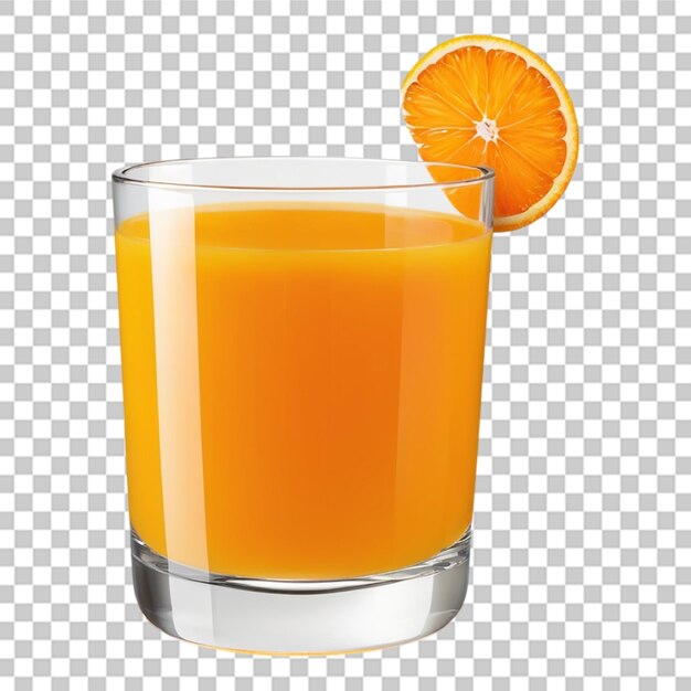 PSD un vaso de jugo de naranja de fondo transparente