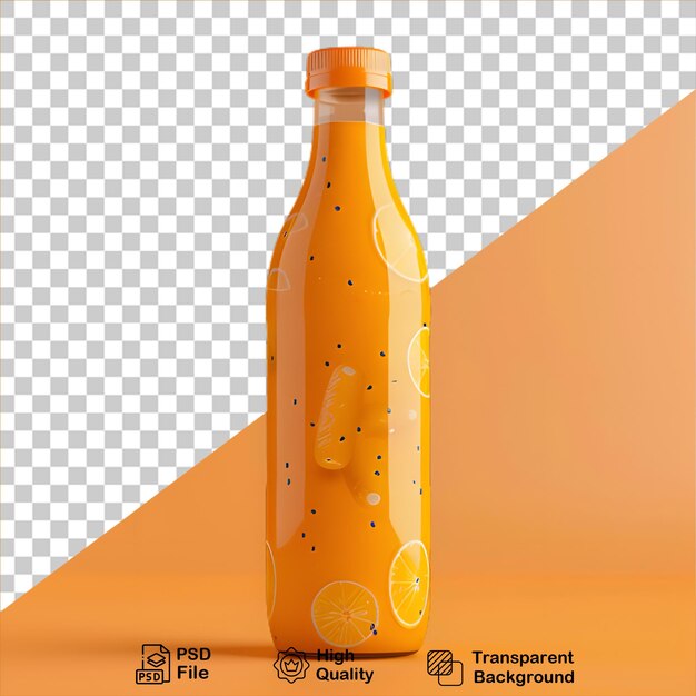 PSD un vaso de jugo de naranja fresco aislado sobre un fondo transparente incluye un archivo png