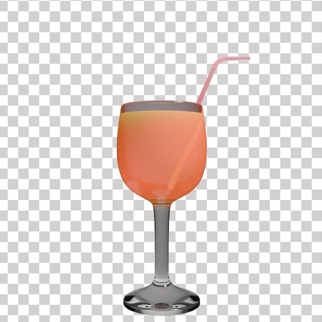Un vaso de jugo totalmente transparente