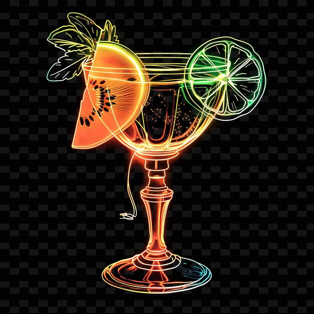 un vaso de limonada con un limón y lima