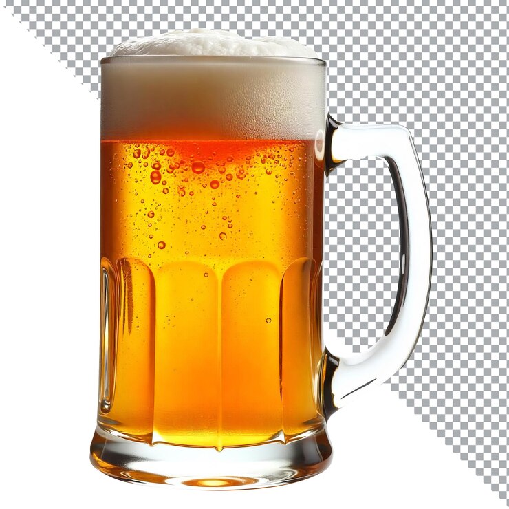 PSD un vaso lleno de cerveza con una tapa espumosa espumosa