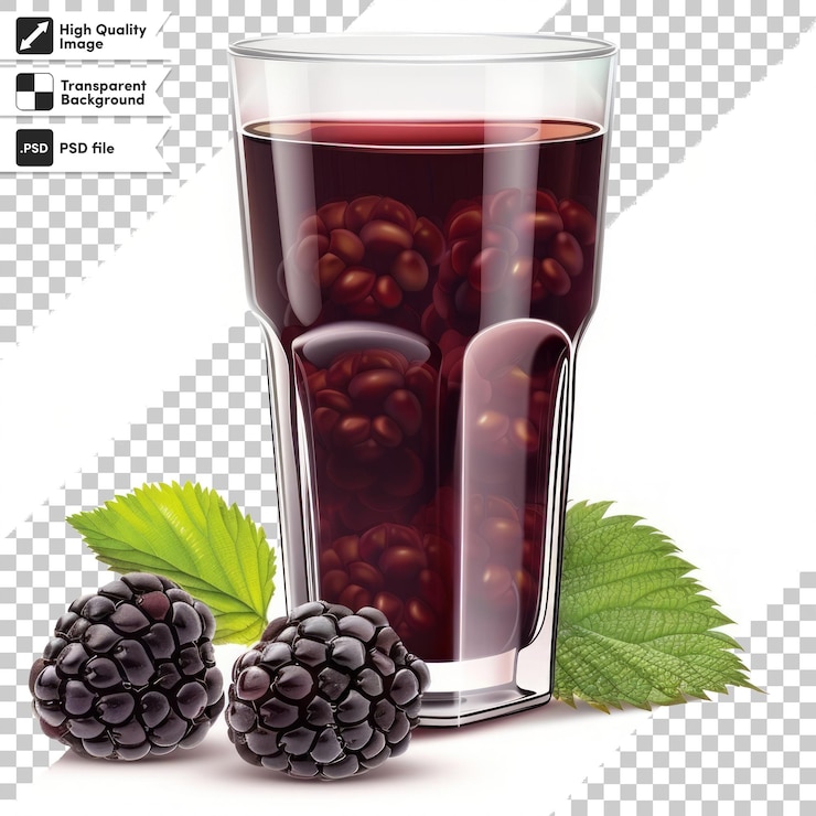 PSD un vaso de moras al lado de un moras