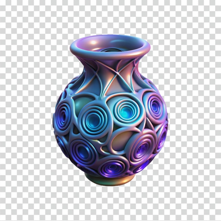 PSD vaso ornato iridescente