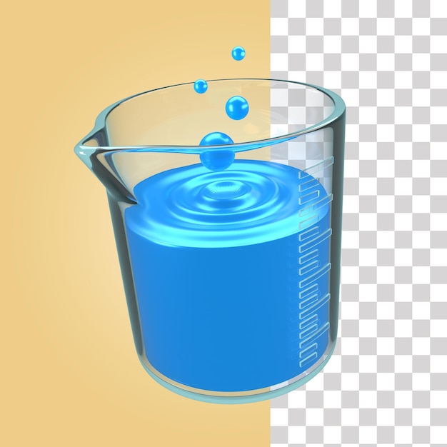 PSD vaso de precipitados icono 3d