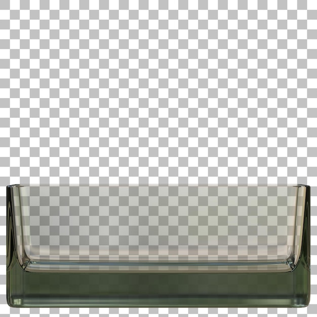vasos de vidrio rectangulares