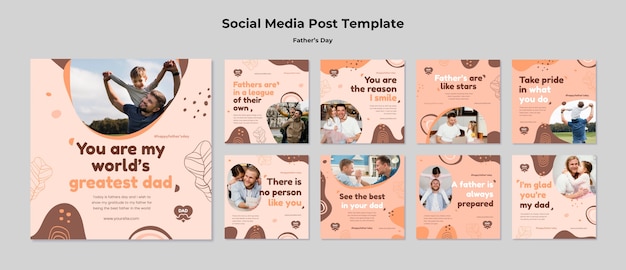 PSD vatertags-instagram-post-template-design