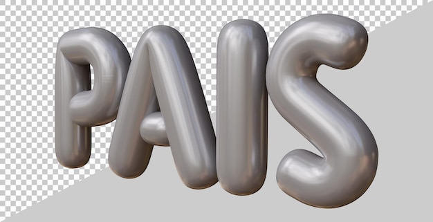 Vatertags-pais-text in brasilien mit modernem 3d-stil