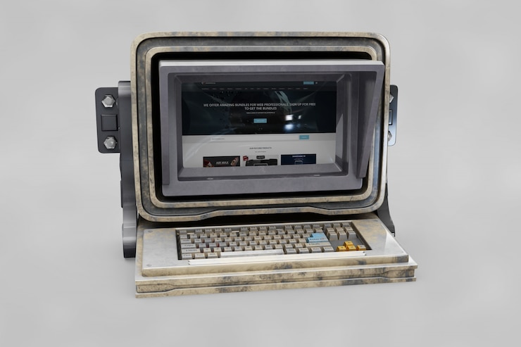 PSD vecchio computer mockup