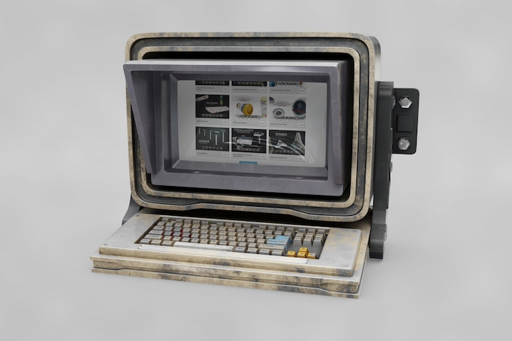PSD vecchio computer mockup