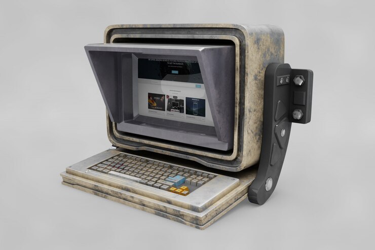 PSD vecchio computer mockup