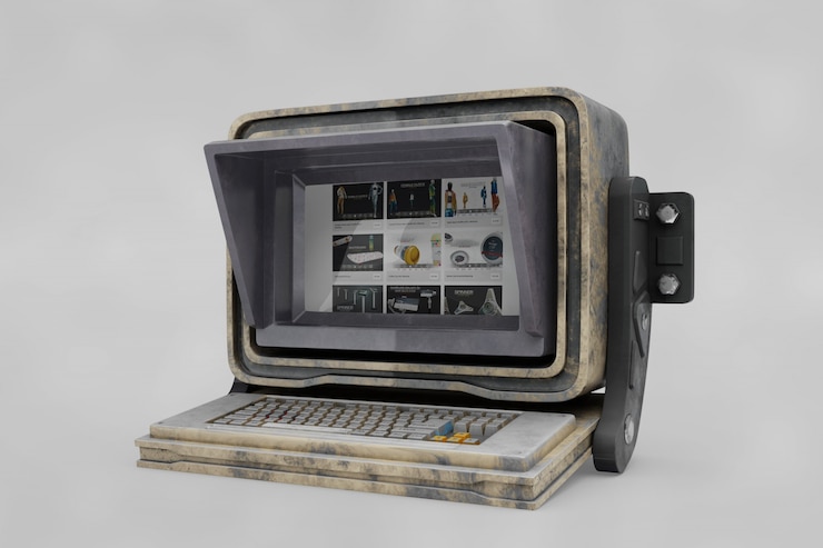 PSD vecchio computer mockup