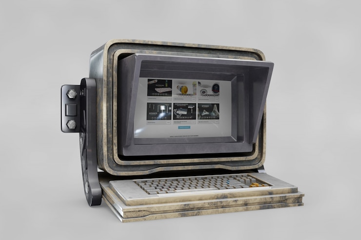 PSD vecchio computer mockup