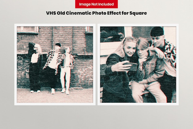 Vecchio effetto fotografico cinematografico VHS per Square