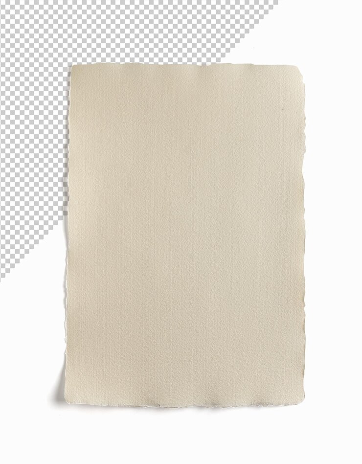 Vecchio foglio di carta isolato rendering 3d