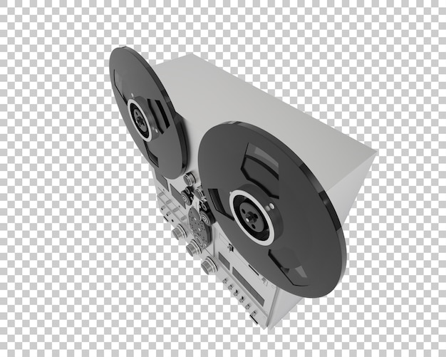 Vecchio registratore isolato su sfondo trasparente illustrazione del rendering 3d