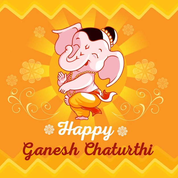 PSD vecteur heureux ganesh chaturthi festival fond ganpati dieu hindou