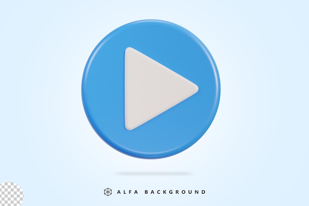 vector 3d realistic play button vector illustration for destination