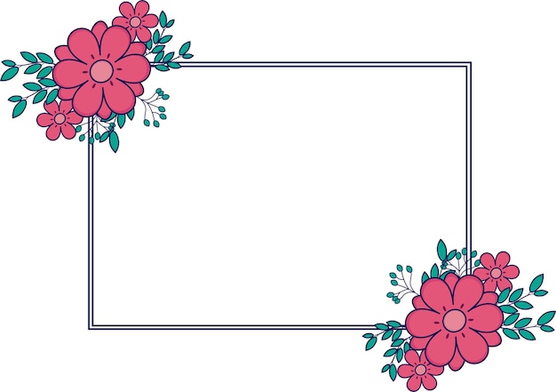 PSD vector aquarela azul roxo quadro floral fundo