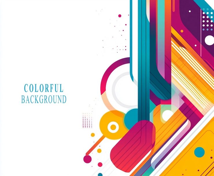 PSD vector background in purple blue and yellow colors with colorful waves