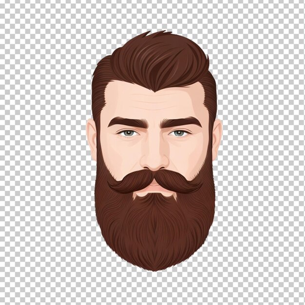 PSD vector de la barba del hombre