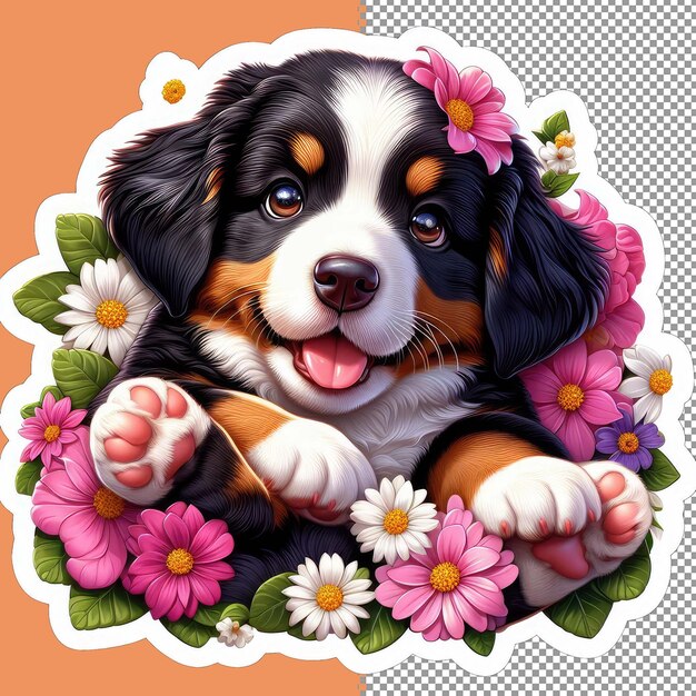 PSD vector de bébé chien mignon pour les enfants png