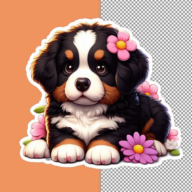 PSD vector de bébé chien mignon pour les enfants png