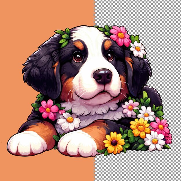 PSD vector de bébé chien mignon pour les enfants png