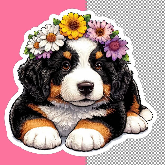 PSD vector de bébé chien mignon pour les enfants png