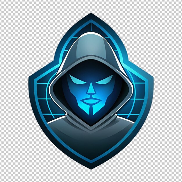 Vector de cabeza de hacker de logotipo en un fondo transparente