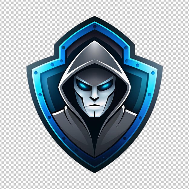 Vector de cabeza de hacker de logotipo en un fondo transparente