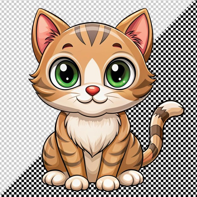 PSD vector de chat mignon sur un fond transparent