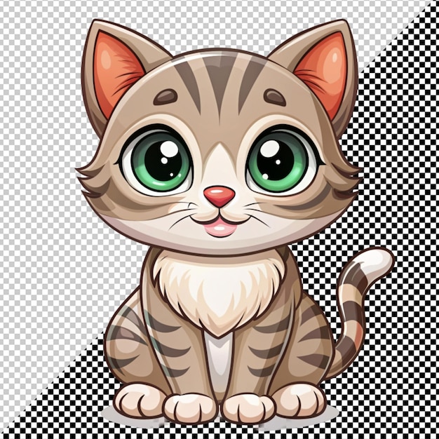 PSD vector de chat mignon sur un fond transparent