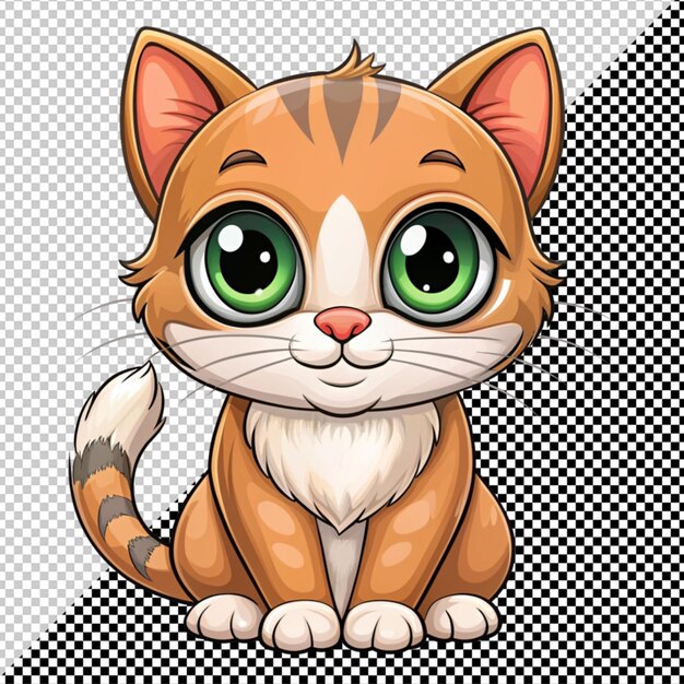 PSD vector de chat mignon sur un fond transparent