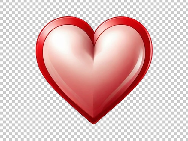 PSD vector de corazón rojo perfecto aislado