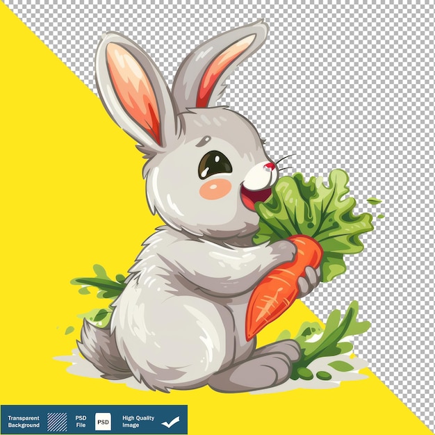 PSD vector cute rabbit lifeguard observando a piscina de fundo transparente png psd