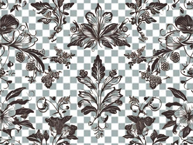 PSD vector damask elemento de padrão sem costura luxo clássico antiquado