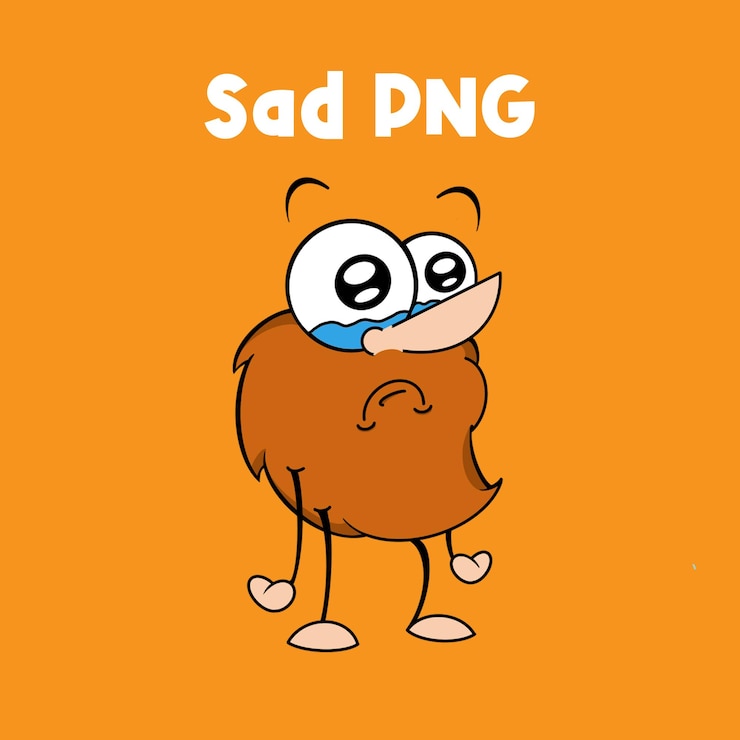 PSD vector de adjetivo triste png
