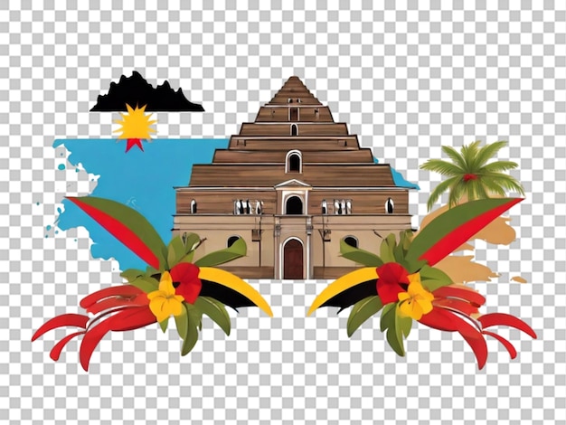 PSD vector de cultura de antigua e barbuda em fundo transparente