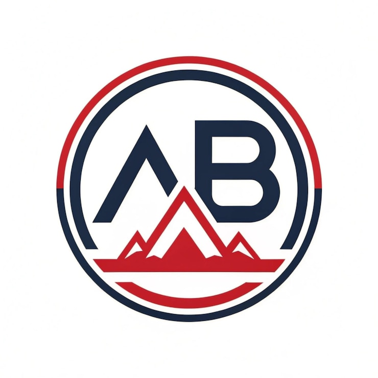 PSD vector de design de logotipo da letra inicial ab