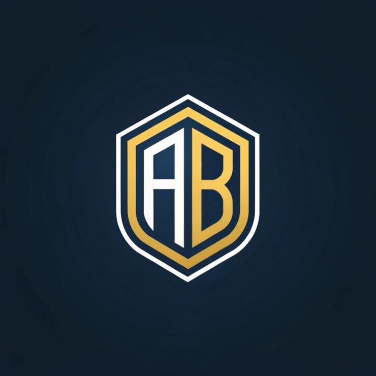 PSD vector de design de logotipo da letra inicial ab