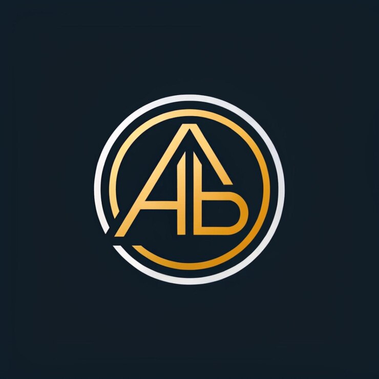 PSD vector de design de logotipo da letra inicial ab