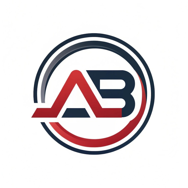 PSD vector de design de logotipo da letra inicial ab