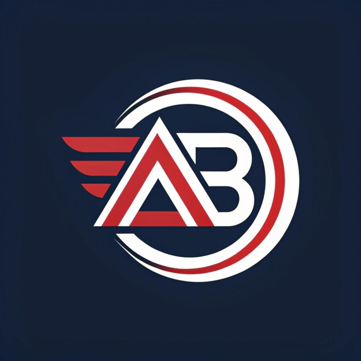 PSD vector de design de logotipo da letra inicial ab