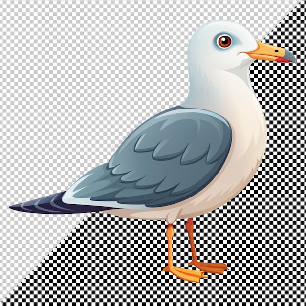 PSD vector de gaivota bonito em fundo transparente
