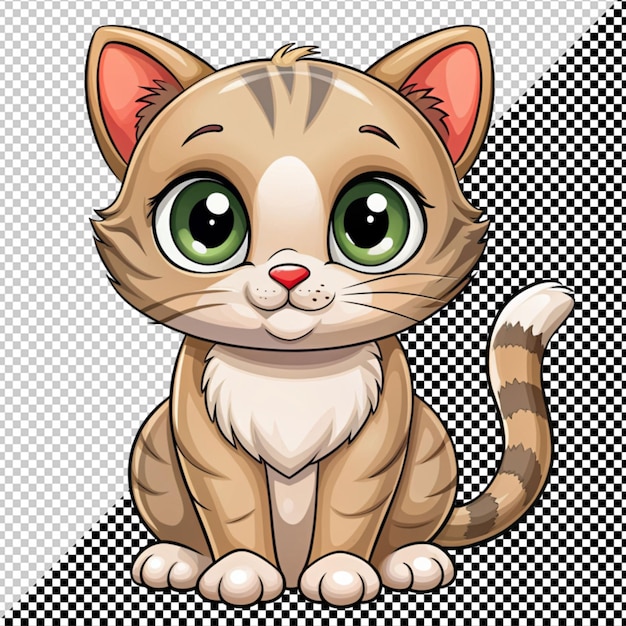 PSD vector de gato bonito em fundo transparente