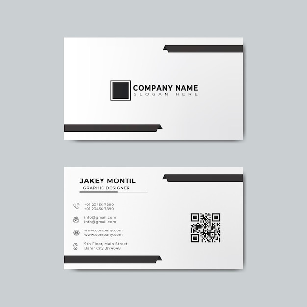 Vector de maquete de design de cartão de visita simples