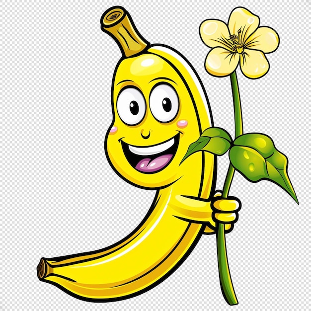 Vector de riso de desenho animado de banana fundo isolado