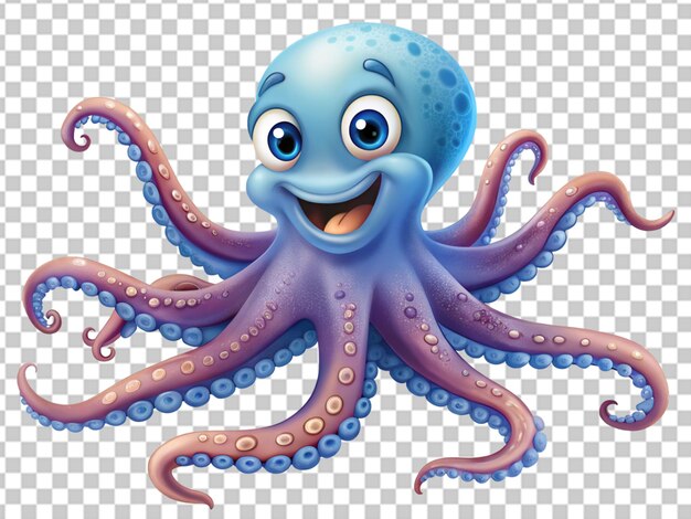 PSD el vector de dibujos animados del pulpo